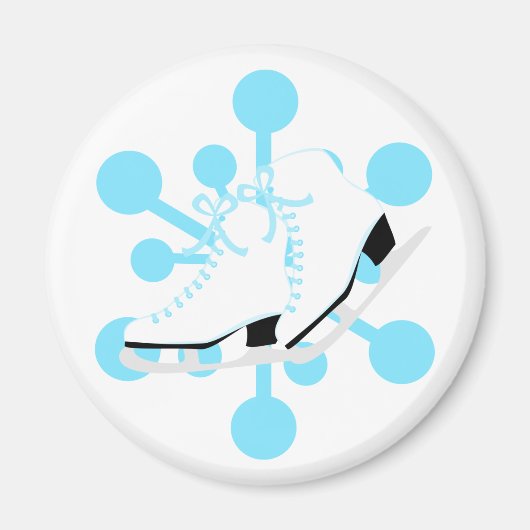 Snowflake Ice Skate Magnet (Vorne)
