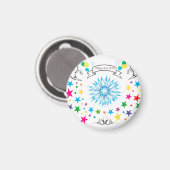 Snowflake im neuen Jahr Magnet (Vorderseite/Rückseite)