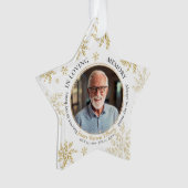 Snowflake In Loving Memory Memorial Star Christmas Ornament (Vorderseite)