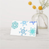 Snowflake individuell anpassbarer Tisch/Platzkarte Platzkarte (Rückseite)