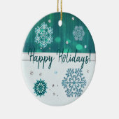 Snowflake Jewele 3D CUSTOM-BOTSCHAFT Keramik Ornament (Rechts)