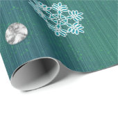 Snowflake Jewelen 3D Geschenkpapier (Rolleneckpunkt)