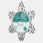 Snowflake Jewelen 3D Schneeflocken Zinn-Ornament (Rechts)