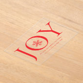 Snowflake Joy Family Photo Collage Christmas Acryleinladungen (Ablage )