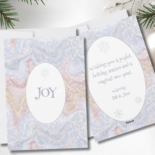 Snowflake JOY Weihnachts-Flatcard – Individuelle N Feiertagskarte