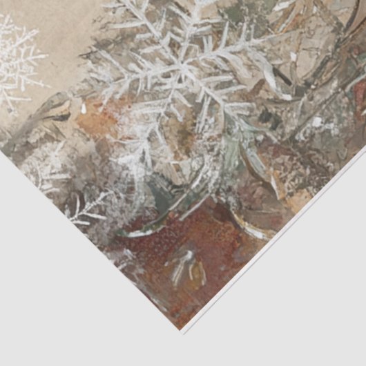 Snowflake-Kardinal Seidenpapier (Ausschnitt)