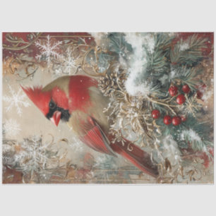 Snowflake-Kardinal Seidenpapier