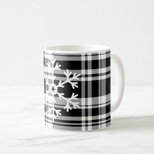 Snowflake Kariert Coffee Tasse (VorderseiteRechts)