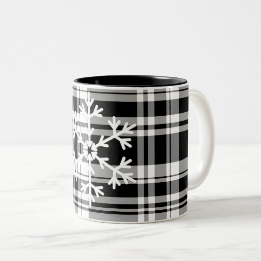 Snowflake Kariert Coffee Tasse (VorderseiteRechts)
