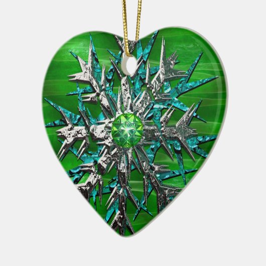 Snowflake Keller Keramikornament (Links)