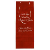 Snowflake Kisses Geschenktüte Für Weinflaschen (Rückseite)