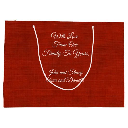 Snowflake Kisses Große Geschenktüte (Rückseite)