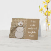 Snowflake Kisses Grußkarte Karte (Gelbe Blume)