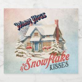 SnowFlake Kisses Label-Set Schaumweinetikett