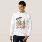 SnowFlake Kisses Langärmeliges Hemd für Männer Sweatshirt (Vorne ganz)