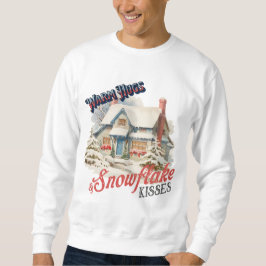 SnowFlake Kisses Langärmeliges Hemd für Männer Sweatshirt
