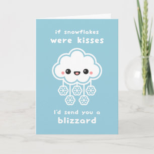 Snowflake Kisses Valentine Feiertagskarte