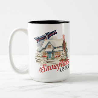SnowFlake Kisses Zwei-Tone-Tasse Zweifarbige Tasse