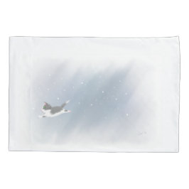 Snowflake Kitten Kissenbezug