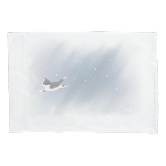 Snowflake Kitten Kissenbezug (Vorderseite)