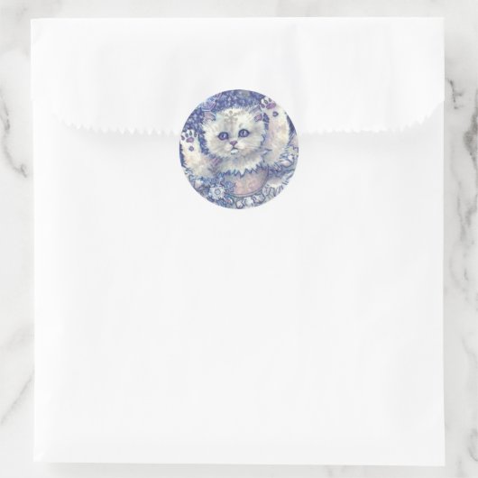 Snowflake Kitten Stickers (Tasche)
