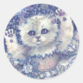 Snowflake Kitten Stickers (Vorderseite)