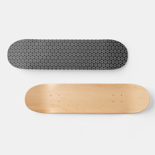 Snowflake-Konstellation - Schwarz/Weiß Skateboard (Horizontal)