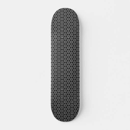 Snowflake-Konstellation - Schwarz/Weiß Skateboard (Vorne)
