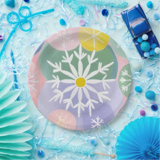 Snowflake-Konstellationen Pappteller (Party)