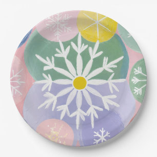 Snowflake-Konstellationen Pappteller