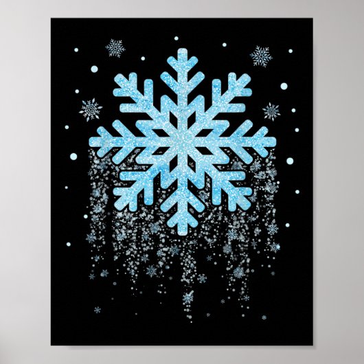 Snowflake Kostüm Winterweihnachtsgebäck Mönche Poster (Vorne)