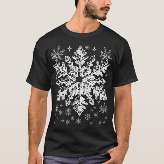 Snowflake Kostüm Winterweihnachtsgebäck Mönche T-Shirt (Vorderseite)