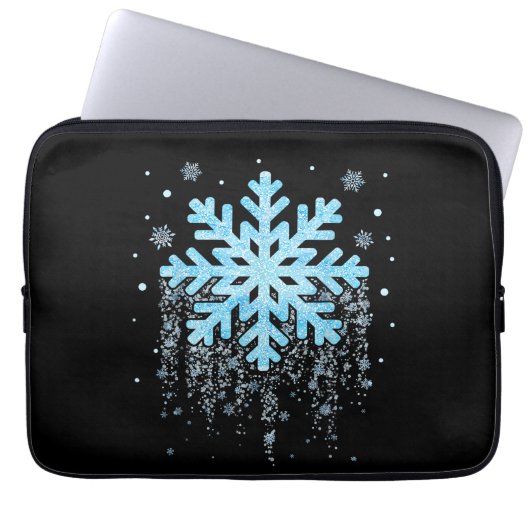 Snowflake Kostüm Winterweihnachtsmatte Laptopschutzhülle (Vorderseite)