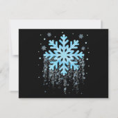 Snowflake Kostüm Winterweihnachtsmatte Save The Date (Rückseite)