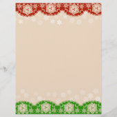 Snowflake Lace Christmas Garland Stationery Briefbogen (Vorderseite)