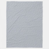 Snowflake Lace Gray Fleece Blanket (Vorderseite)