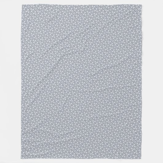 Snowflake Lace Gray Fleece Blanket (Vorderseite)