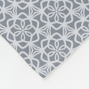 Snowflake Lace Gray Fleece Blanket