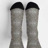 Snowflake Lace Tree Bark Patterned Socken (Oben)