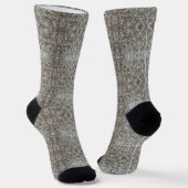 Snowflake Lace Tree Bark Patterned Socken (Gewinkelt)