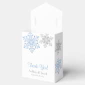 Snowflake Lapis Blue Silver Wedding Danke Geschenkschachtel (Geöffnet)
