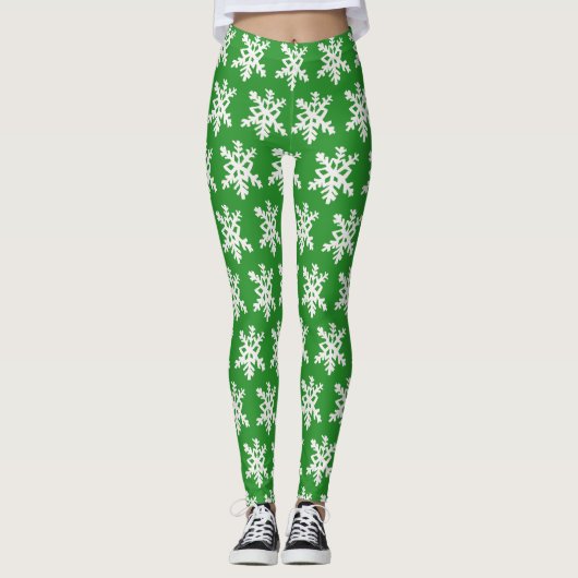 Snowflake Leggings Green (Vorderseite)