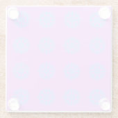 Snowflake Light Blue Winter Festival Pattern Lilac Glasuntersetzer (Rückseite)