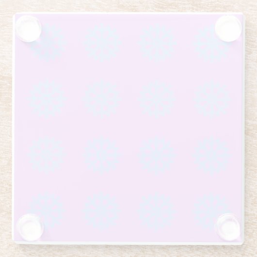 Snowflake Light Blue Winter Festival Pattern Lilac Glasuntersetzer (Rückseite)
