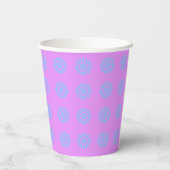 Snowflake Light Blue Winter Festival Pattern Lilac Pappbecher (Rückseite)