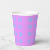 Snowflake Light Blue Winter Festival Pattern Lilac Pappbecher (Rechts)