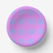 Snowflake Light Blue Winter Festival Pattern Lilac Pappteller (Vorderseite)