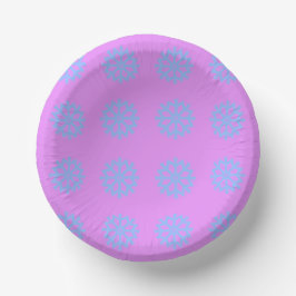 Snowflake Light Blue Winter Festival Pattern Lilac Pappteller