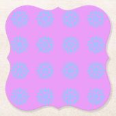 Snowflake Light Blue Winter Festival Pattern Lilac Untersetzer (Vorderseite)
