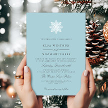 Snowflake Light Blue Winter Foto Feierliche Hochze